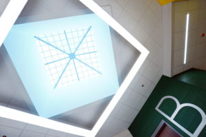 led lighting fixture on ceiling at doddridge co in pittsburgh