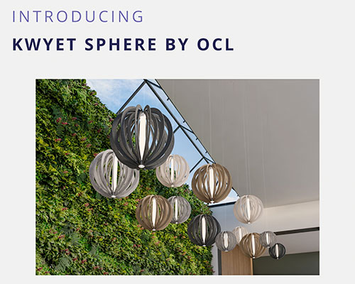 ocl kwyet sphere architectural lighting fixtures ad