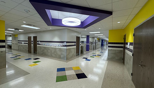 W R Paynter school interior lighting