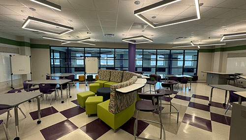 W R Paynter school interior lighting