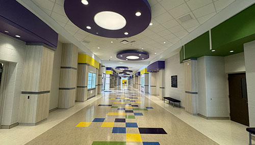 W R Paynter school interior lighting